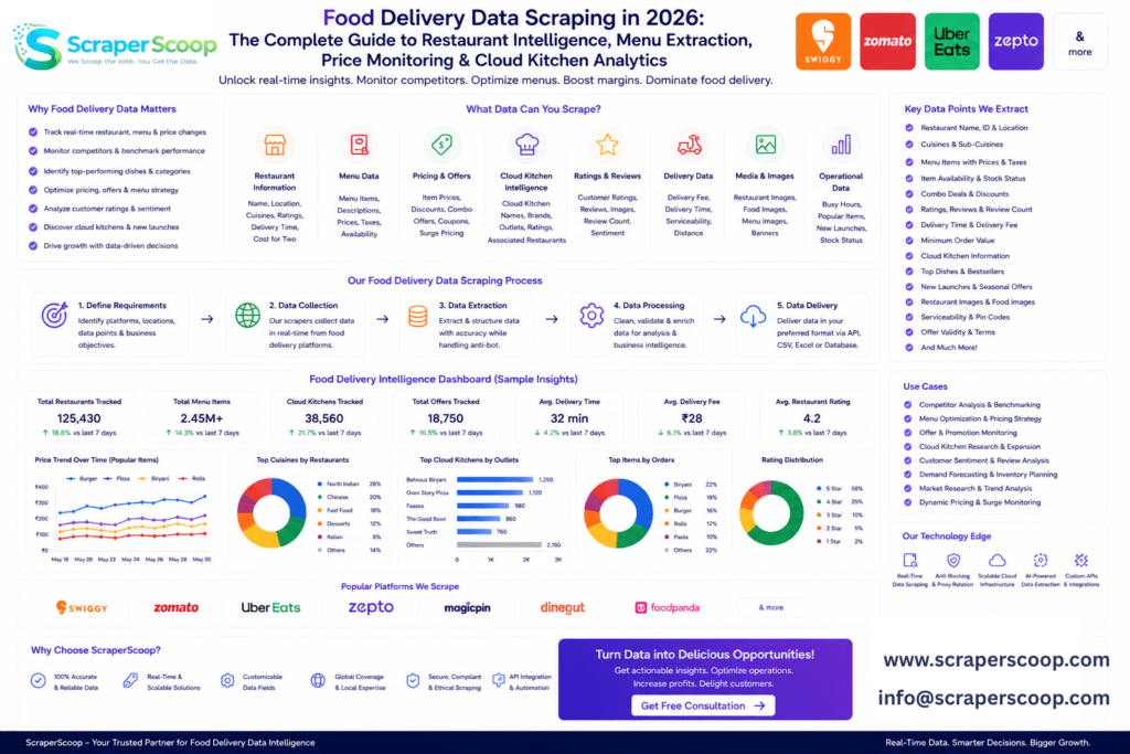 Food Delivery Data Scraping in 2026 The Ultimate Guide to ZomatoSwiggy Intelligence, Restaurant Analytics & Market Insights