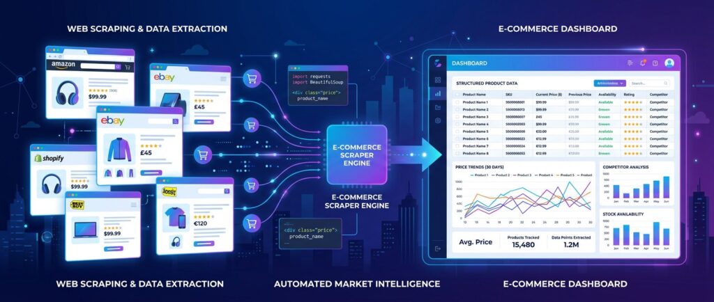 E-commerce data scraping transforms raw web data into actionable product intelligence for modern businesses.